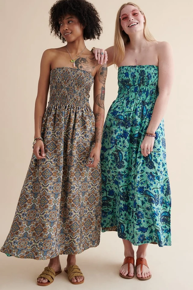 Shop ETERNE Tube Maxi Dress Cream at Beverly Center in Los