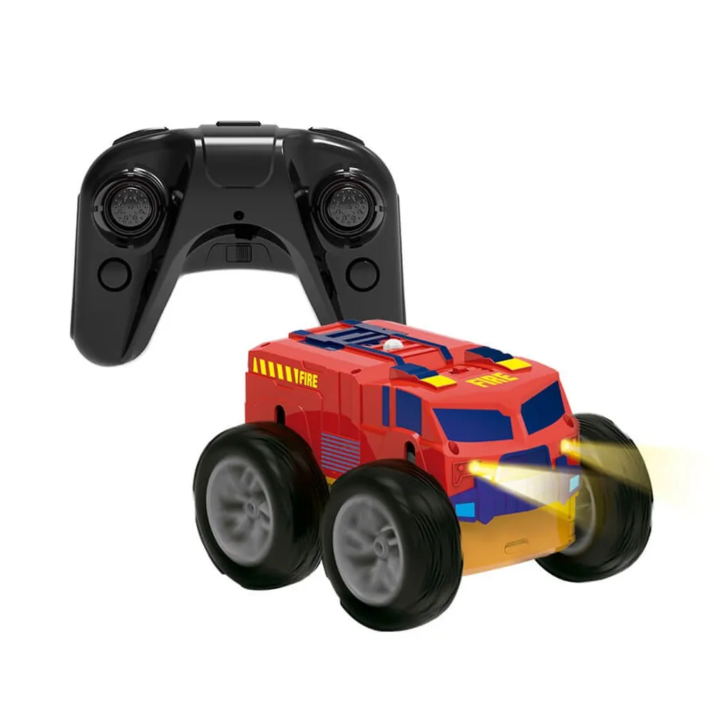 EUREKAKIDS Coche con radiocontrol reversible Rescue Racer rojo y