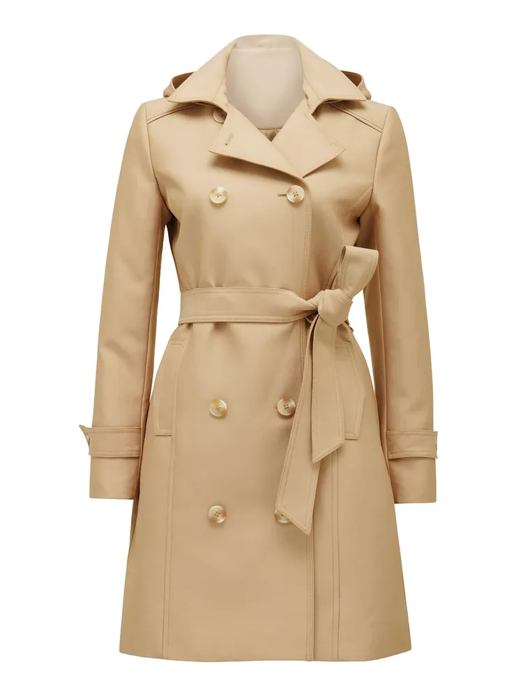 Ever New Talea Waterproof Hooded Mac Trench Square One