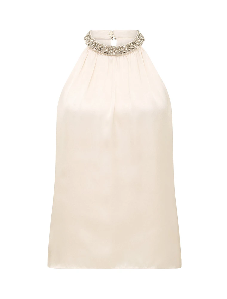 EverNew Emily Embellished Halter Top | Hillcrest Mall