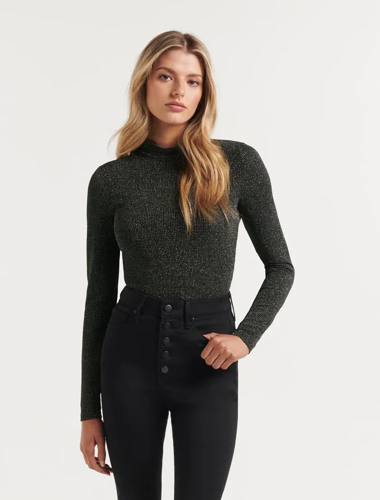 Glitter turtleneck top online