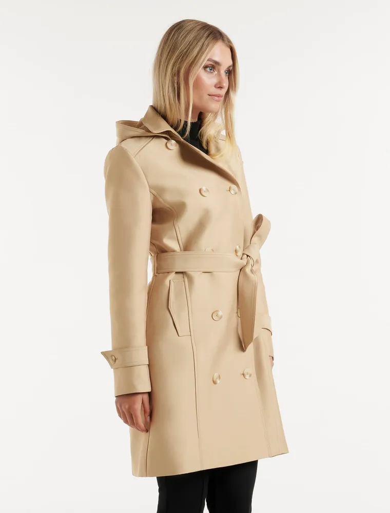 Hooded mac coat womens hotsell