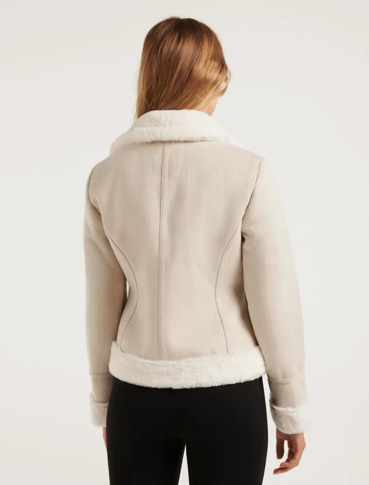 Shearling sales waterfall jacket