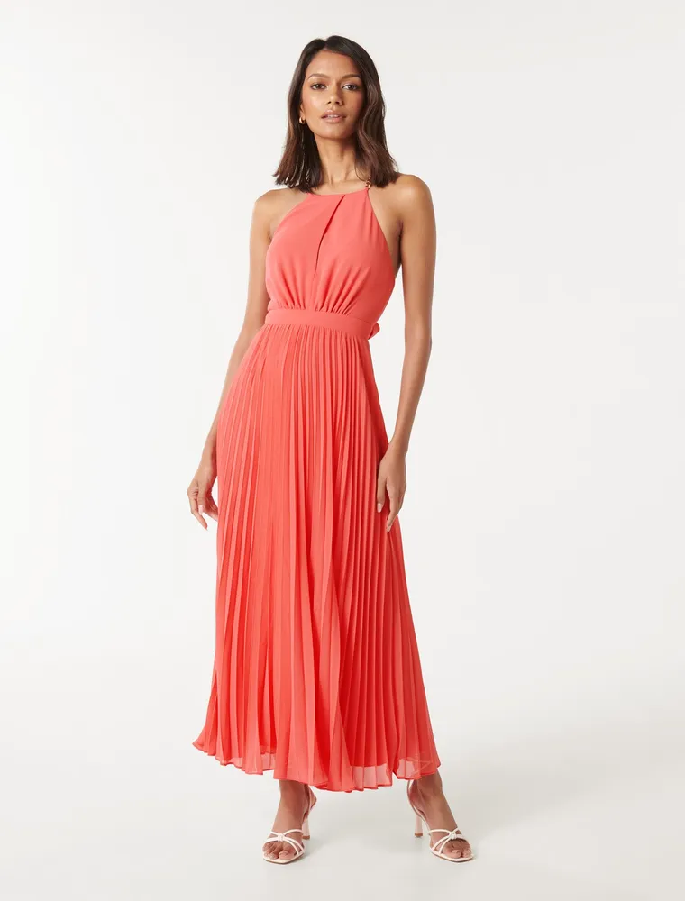 Petite halter hotsell maxi dress