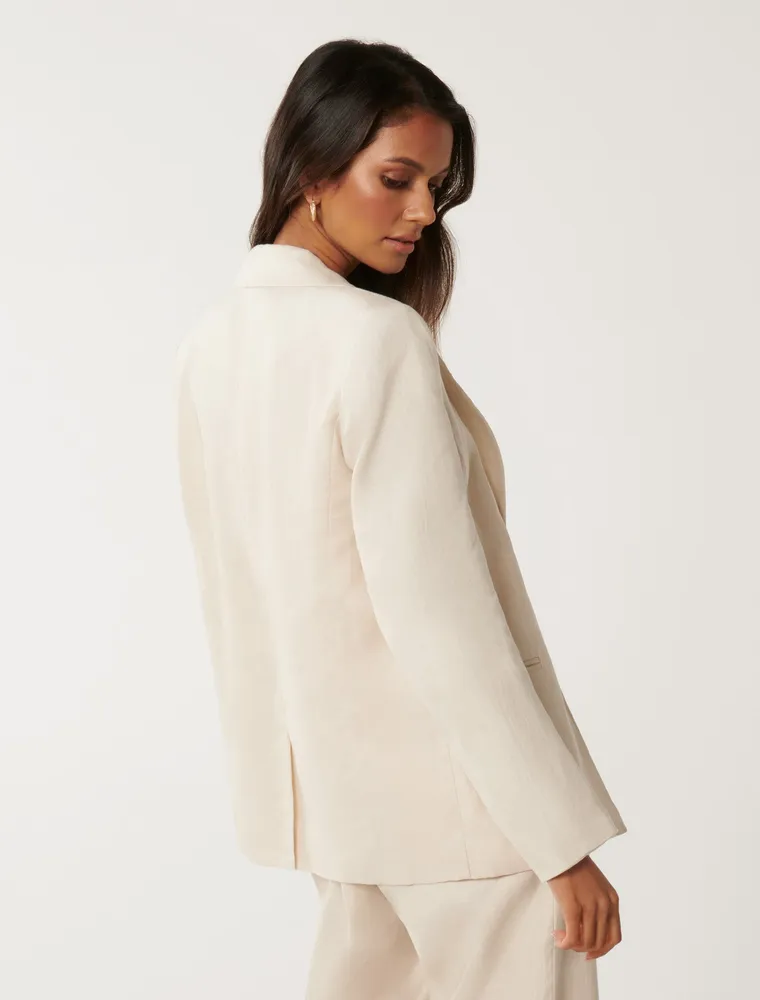 Petite linen blazer hotsell