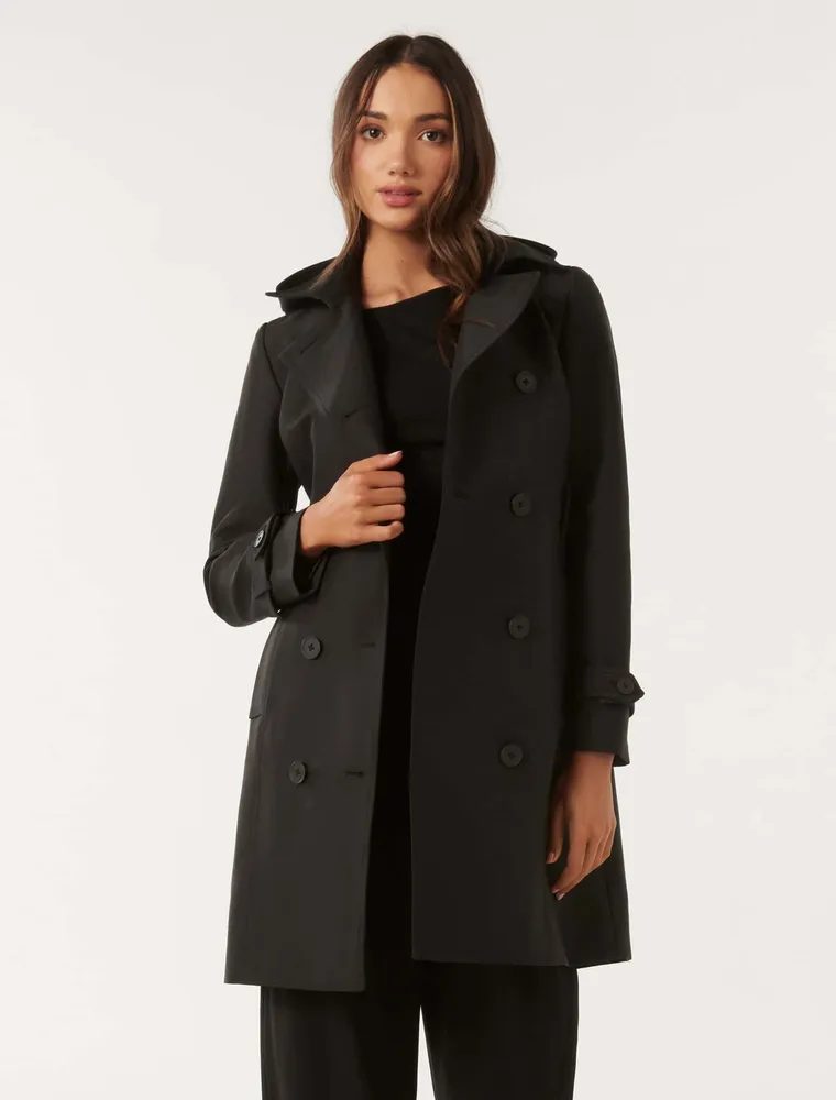 Petite black shop mac coat