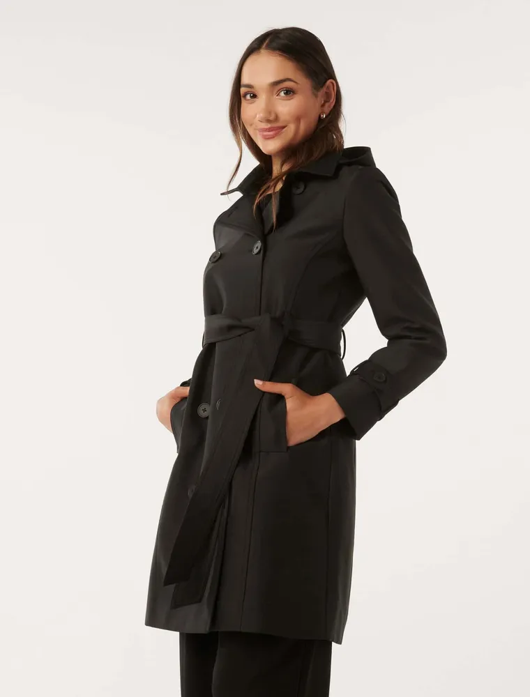 Petite shop hooded coat