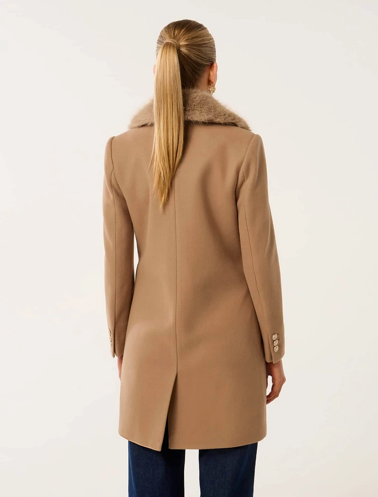 Topshop melton coat store