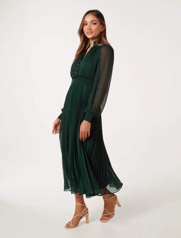 Petite pleated midi dress store