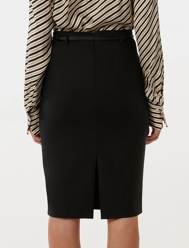 Belted pencil skirt online