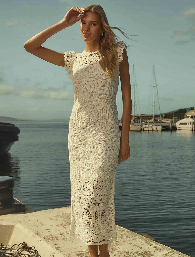 Lace midi dress canada cheap
