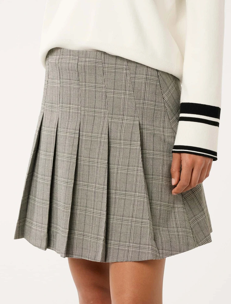 ◇NIEEH◇ BLOCK PLEATED SKIRT_IVORY Pleat Detail Midi Skirt-Ivory | Boden USA