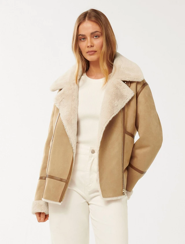 H and m aviator jacket top