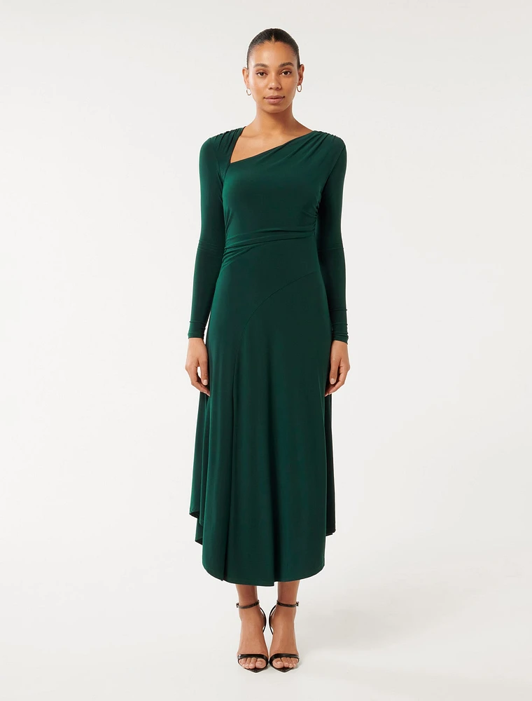 EverNew Sawyer Asymmetric Drape Dress | Hillcrest Mall