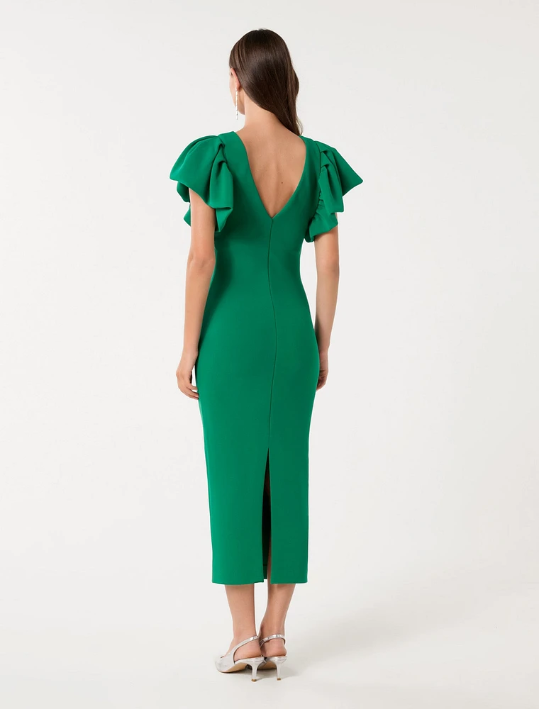 EverNew Liz Frill Sleeve Bodycon Dress at Bramalea City