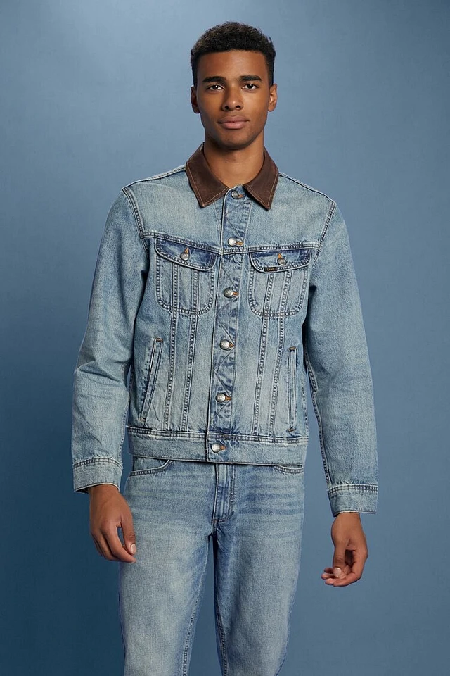 Forever 21 Lee Waxed Collar Denim Jacket | MainPlace Mall