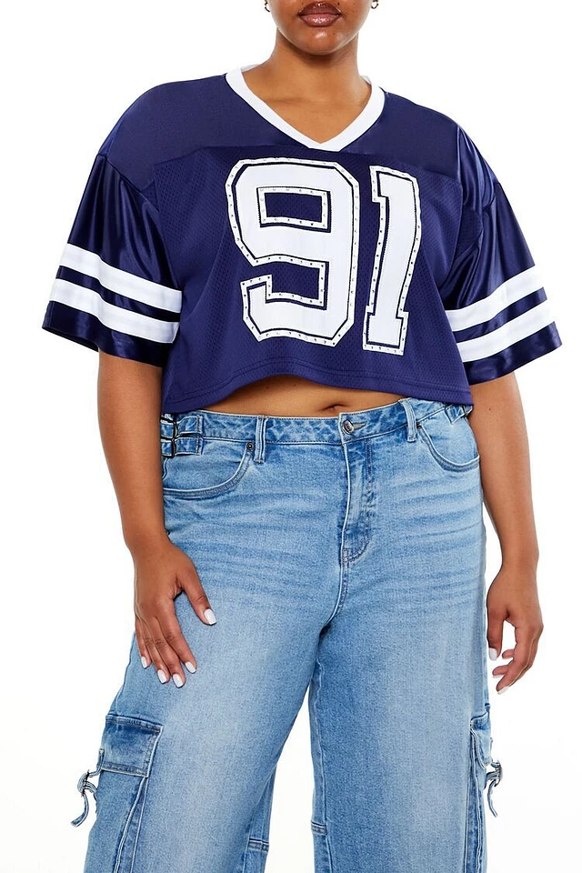 Forever 21 Plus 91 Cropped Jersey Tee | MainPlace Mall