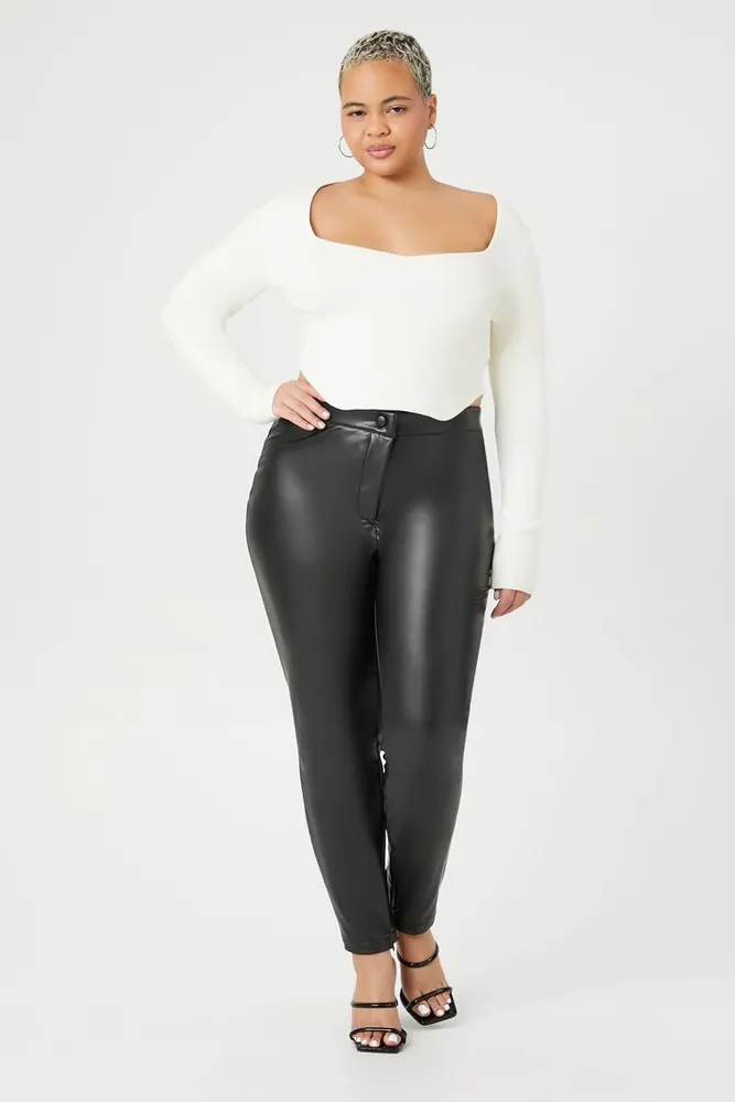 Faux leather skinny top pants forever 21