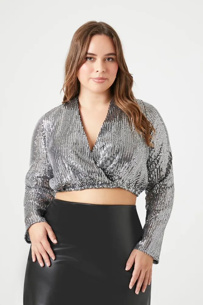 Silver sequin top forever 21 deals