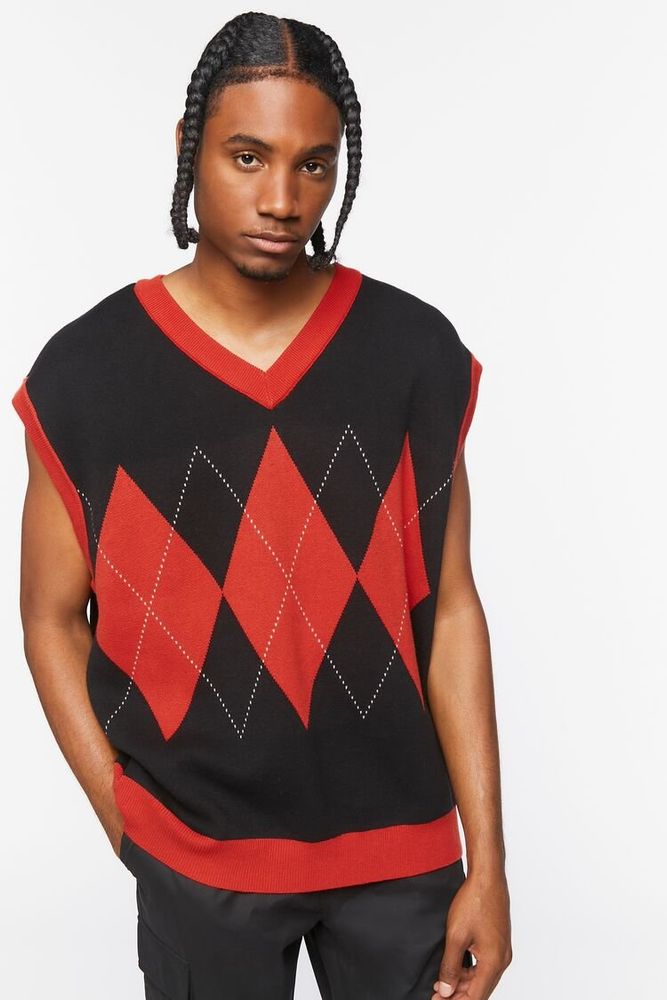 Mens argyle sweater vest sales