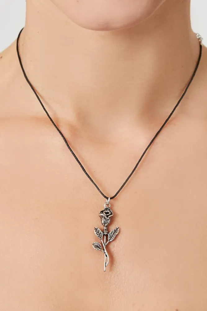 Forever 21 rose necklace sales