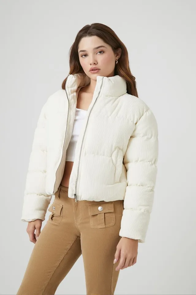 Corduroy puffer hotsell jacket forever 21