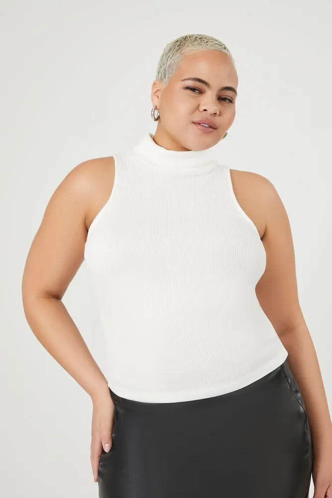 Forever 21 ribbed mock neck top outlet