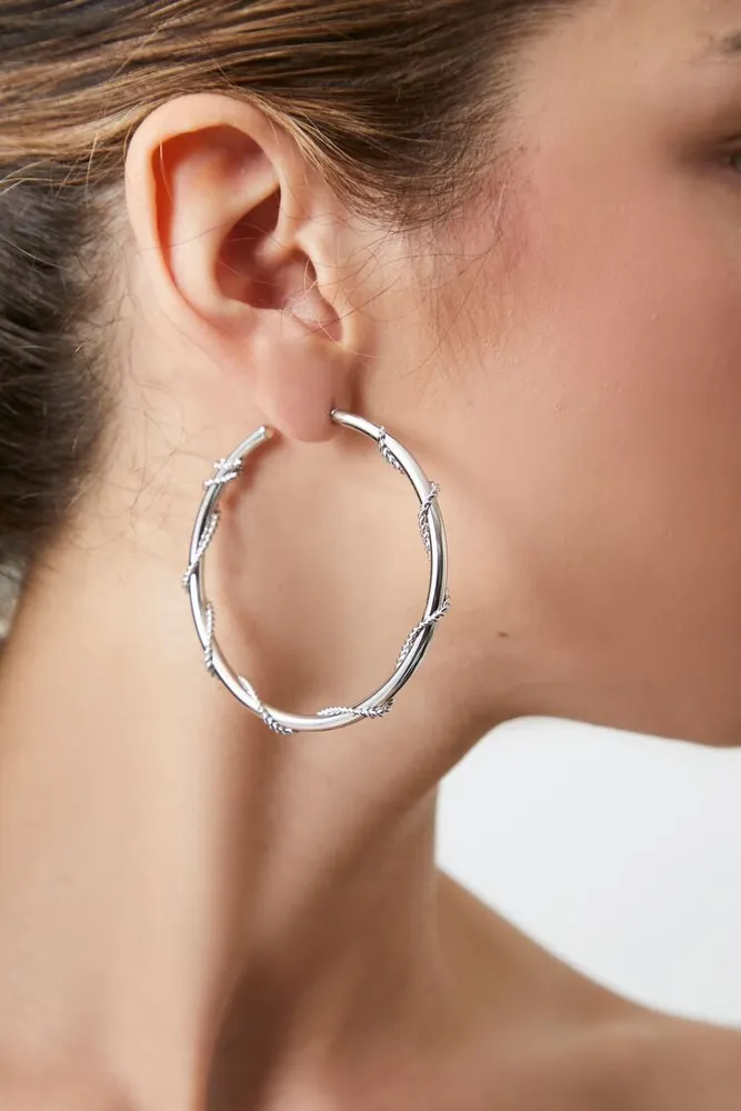 Forever 21 silver hoop deals earrings