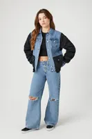 Colorblock denim jacket forever 21 shop