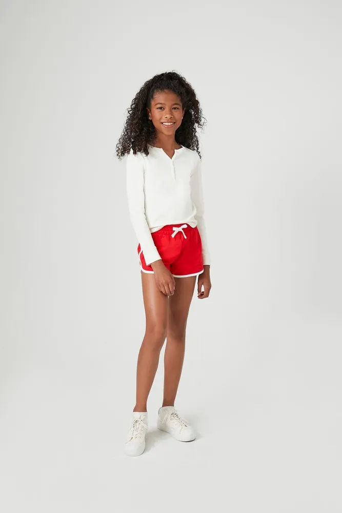 Forever 21 Girls French Terry Shorts Kids in Red White 11 12