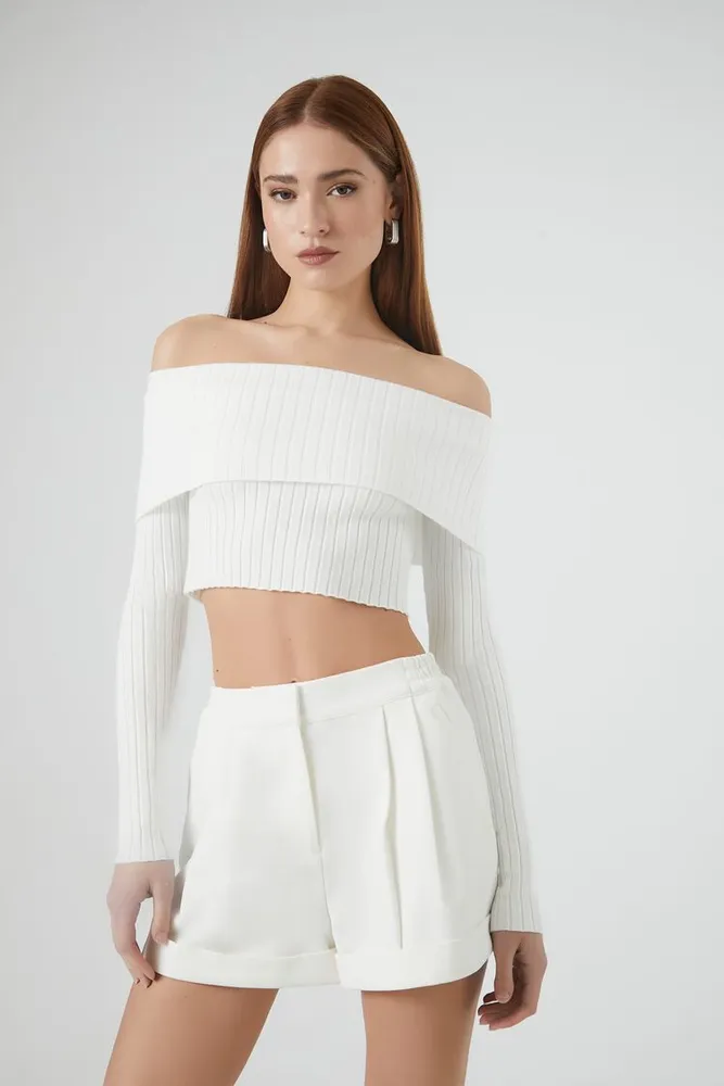 White trouser shorts new arrivals