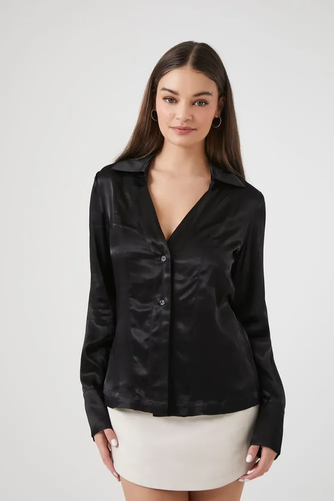 Satin blouse forever 21 deals
