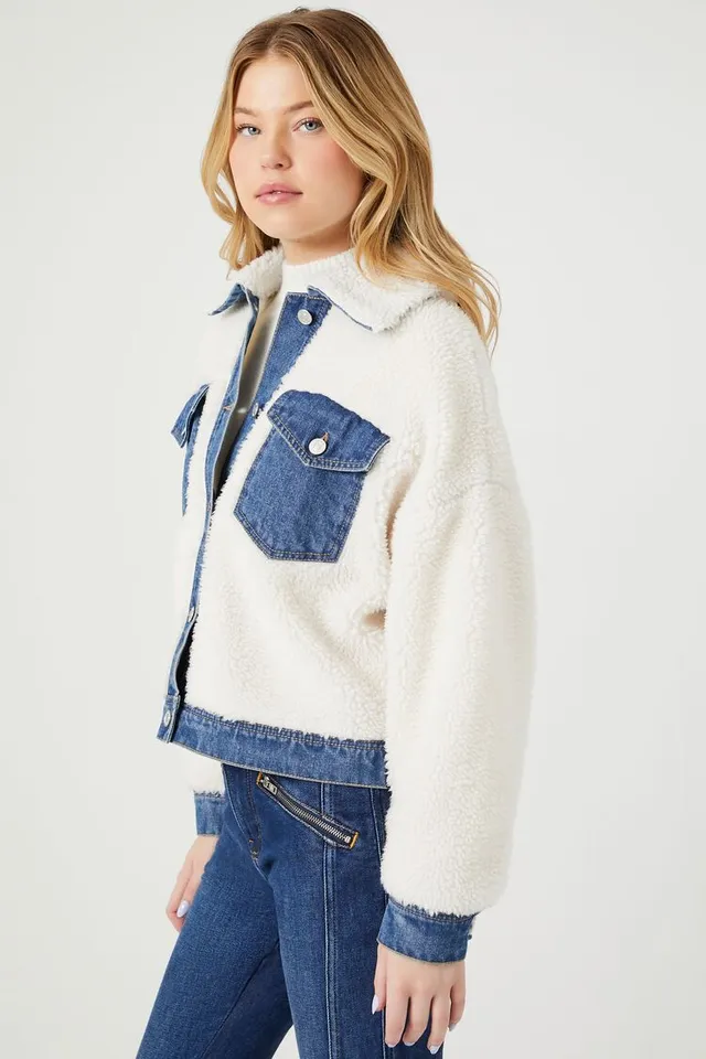 Sherpa denim jacket new arrivals womens forever 21