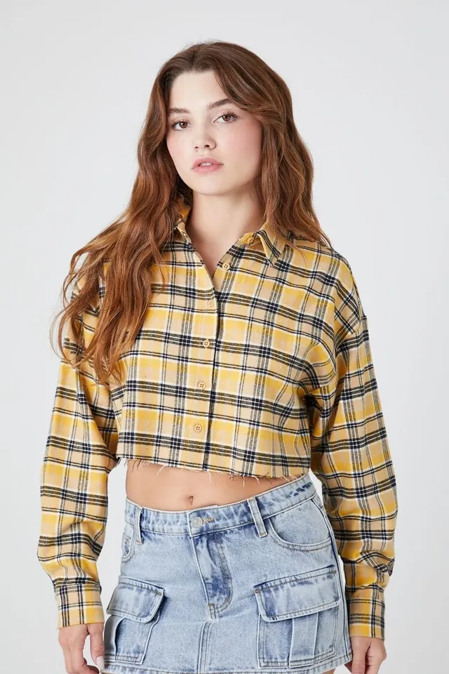 Forever 21 plaid 2024 crop top