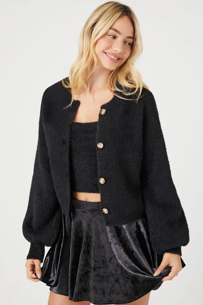 Forever 21 fuzzy cardigan on sale