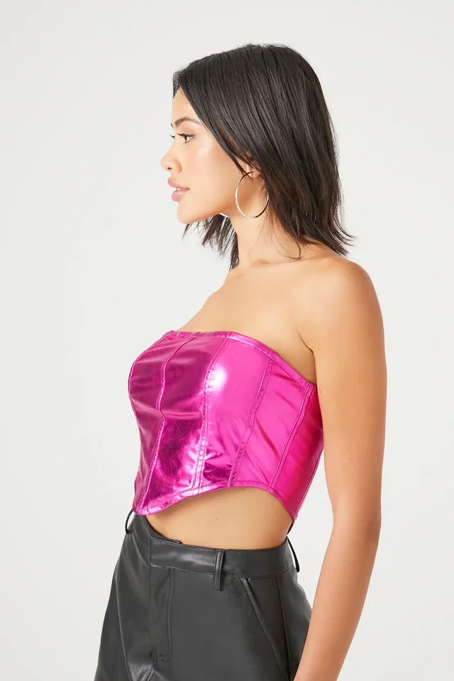Forever 21 metallic crop top discount