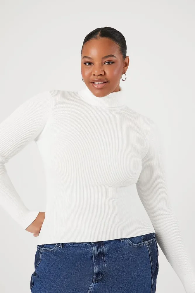 Forever 21 white sales turtleneck