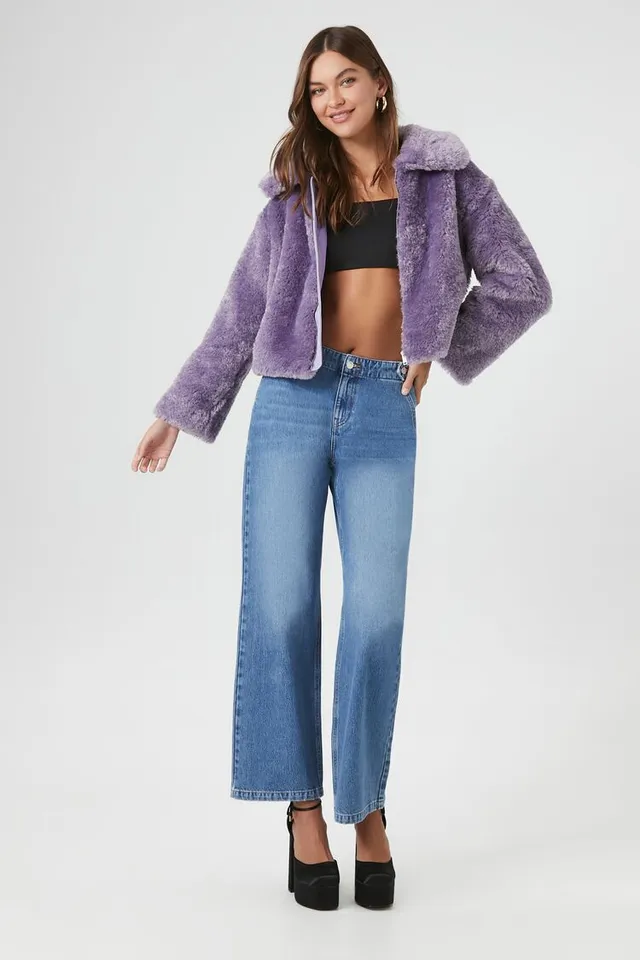 Forever 21 online purple fur jacket