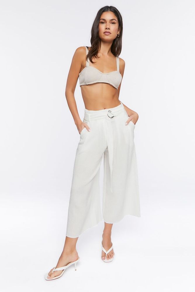 White gaucho top pants