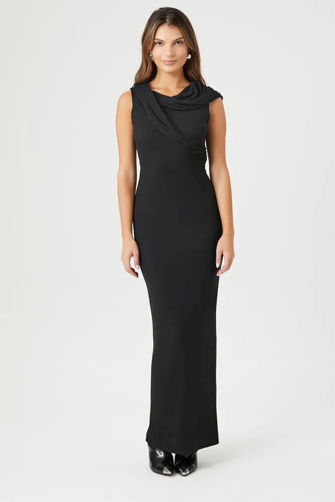 Forever 21 Women s Surplice Bodycon Maxi Dress in Black Small