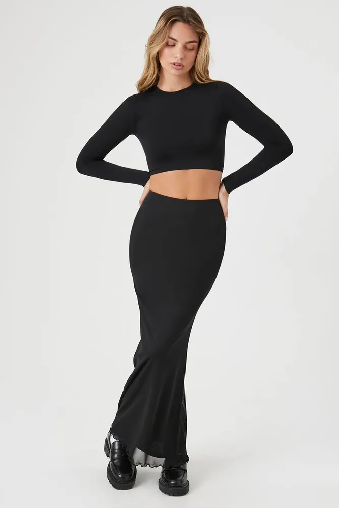 Mesh maxi skirt forever 21 online