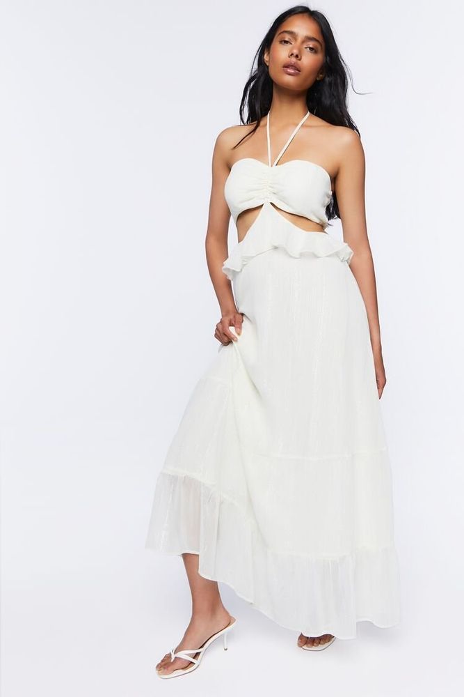 Forever 21 white maxi dress clearance