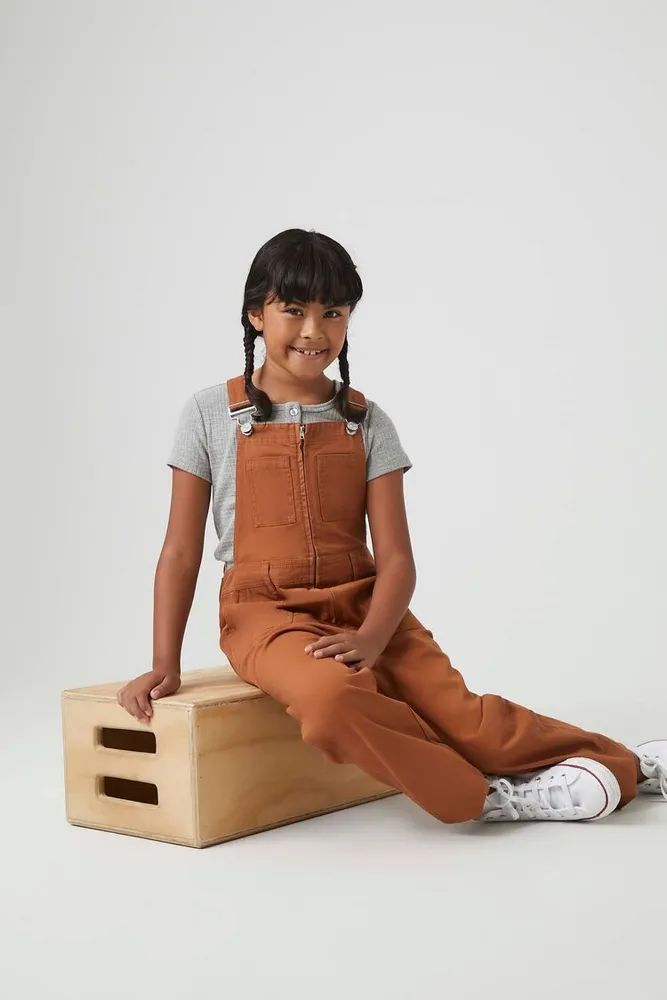 Forever 21 Girls Twill Overalls Kids in Rust 11 12 Plaza Las