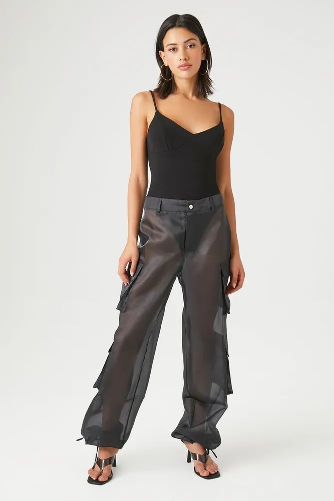 Sheer cargo trousers online