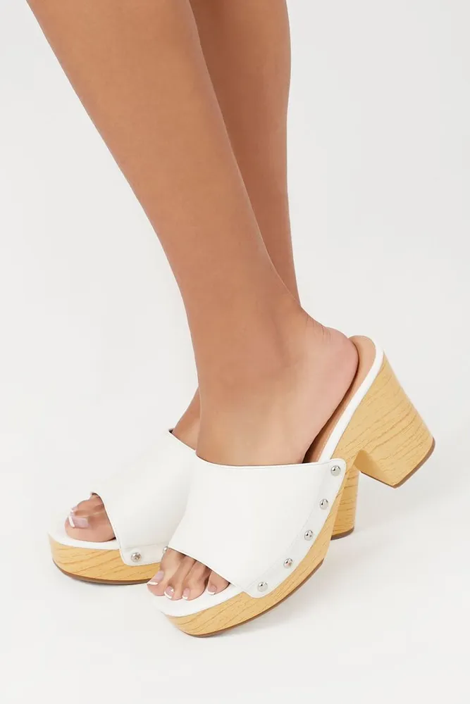 White clog 2025 heels
