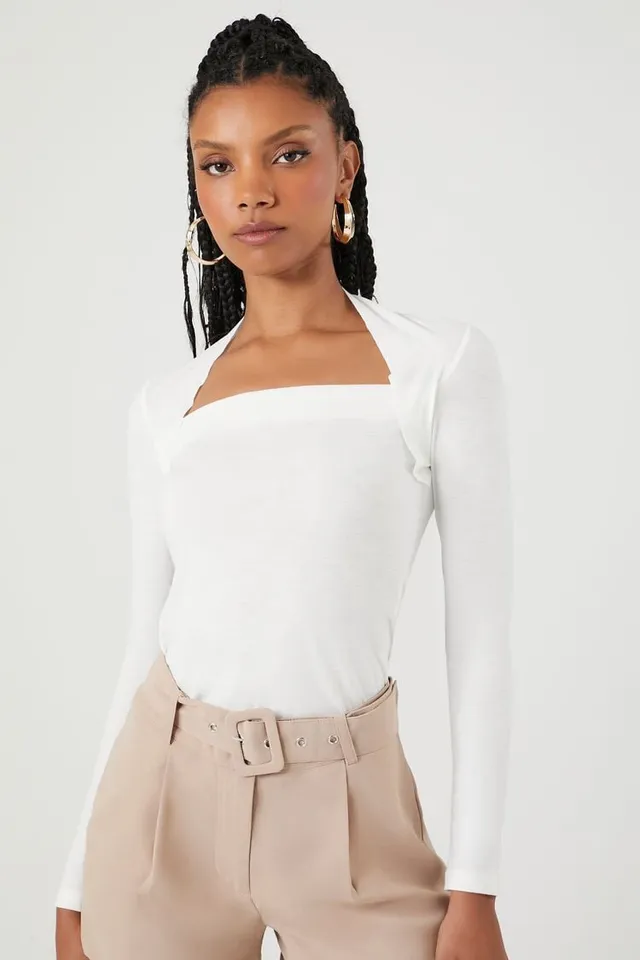 White long sleeve forever 21 shop