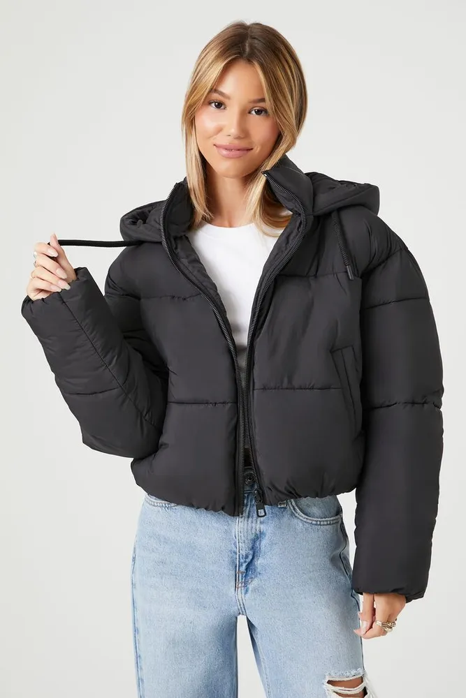 Forever 21 store hooded puffer jacket