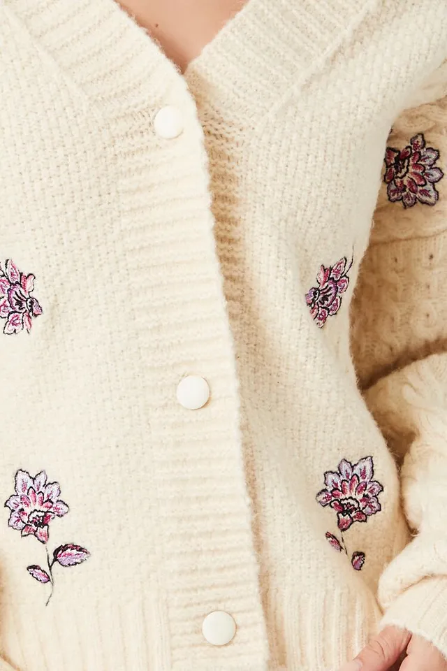 Forever 21 floral cardigan on sale