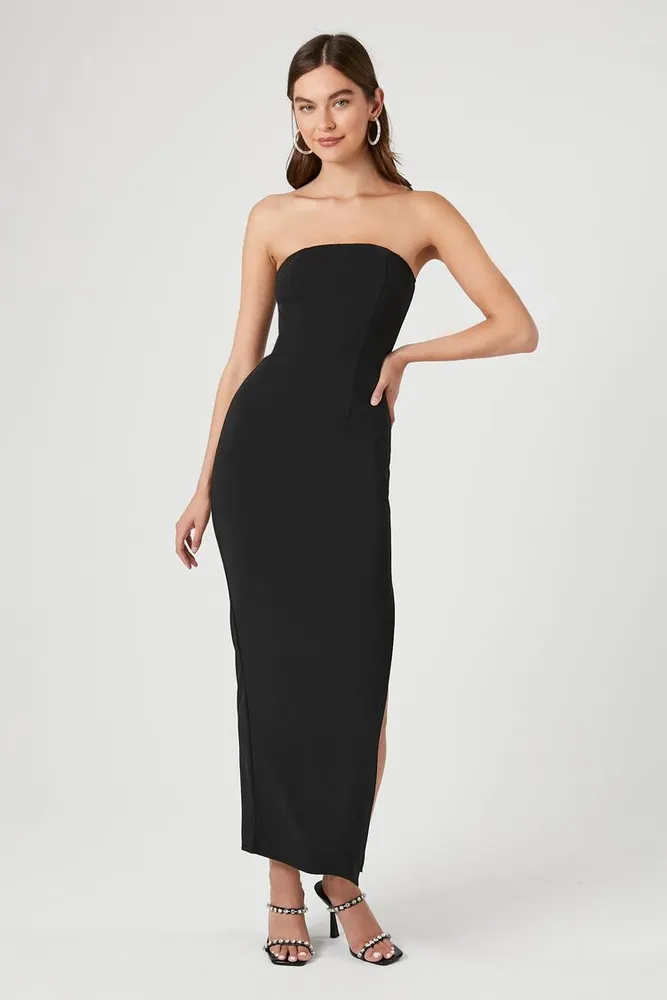 Forever 21 black top strapless dress
