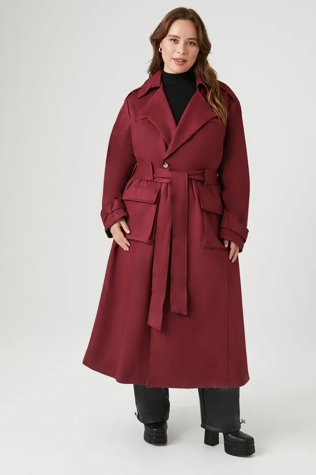 Red trench discount coat forever 21